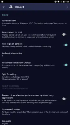 TorGuard android App screenshot 4