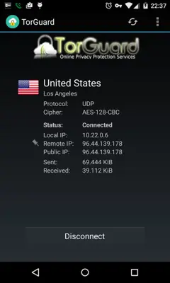 TorGuard android App screenshot 8